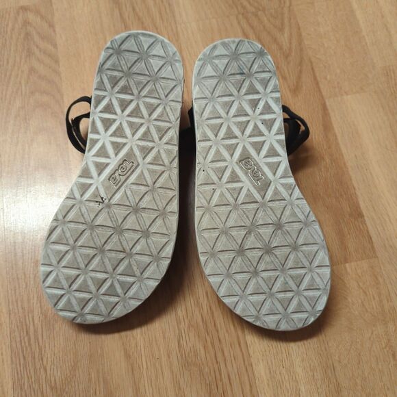 Teva Midform Universal Sandals Womens 7 Black White Strappy Summer Beach Outdoor - Picture 6 of 7